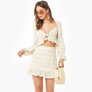 Ruffle Crop Top and Matching Skirt Set